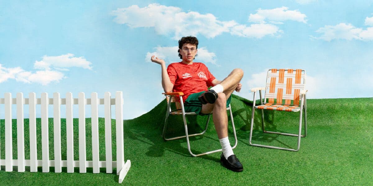 Young Franco in a chair