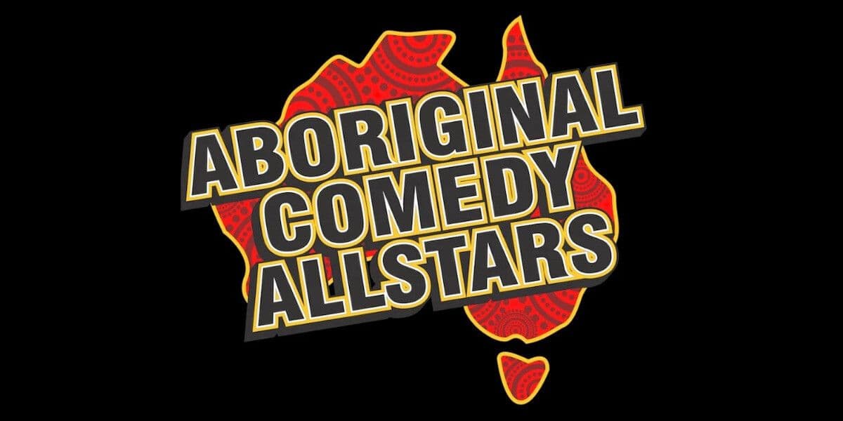 the logo for aboriginal comedy all stars